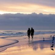 Employee Benefit Plan Audits - Two people on the beach at sunset