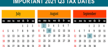2021 Q3 Tax Calendar: Key Deadlines | CPA in Cecil County | Weyrich, Cronin & Sorra
