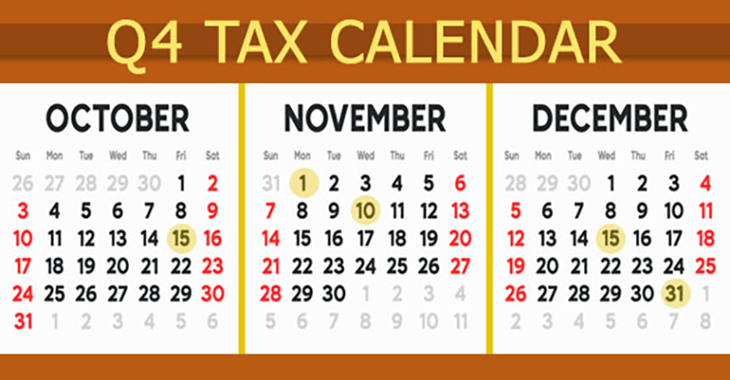 2021 Q4 Tax Calendar: Key Deadlines | business consulting services in baltimore county md | Weyrich, Cronin & Sorra