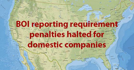 Beneficial ownership information reporting requirements suspended for domestic reporting companies | accounting firm in Baltimore MD | Weyrich, Cronin & Sorra