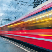 High-speed train in motion representing the fast pace of business and the importance of timely accounting services in Cecil County for resolving small business tax issues.